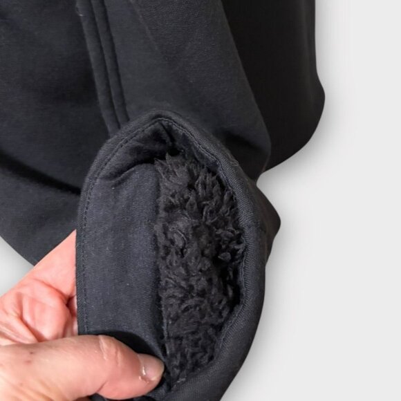 Athleta Westbound Sherpa Jacket Small Black Fleece Lined Women Cozy Travel EUC - Picture 7 of 8